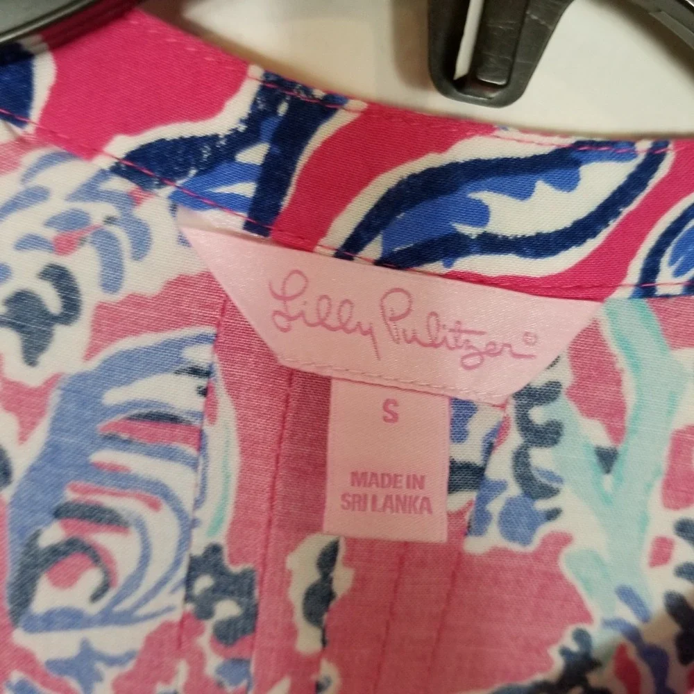 Lilly Pulitzer Sarasota Tunic‎ Dress Sz S Capri Pink Samba Womens Resort